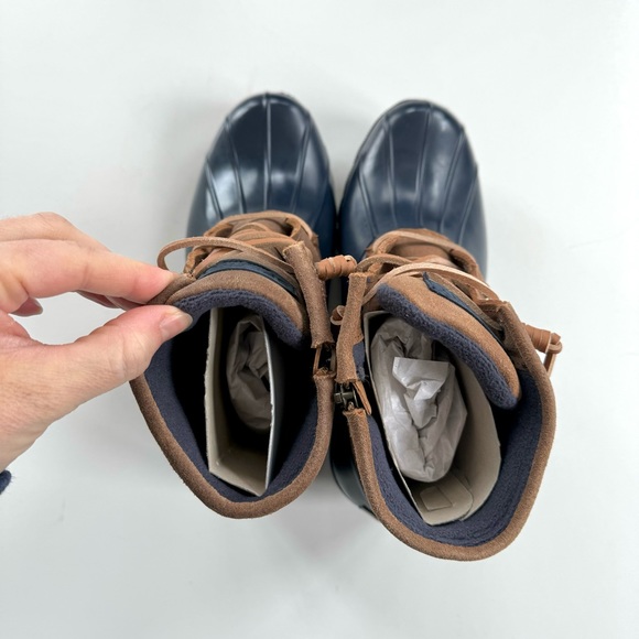 New Womens 7 Sperry Top-Sider Sweetwater Brown/Navy Duck Boots STS98305 - Picture 4 of 14